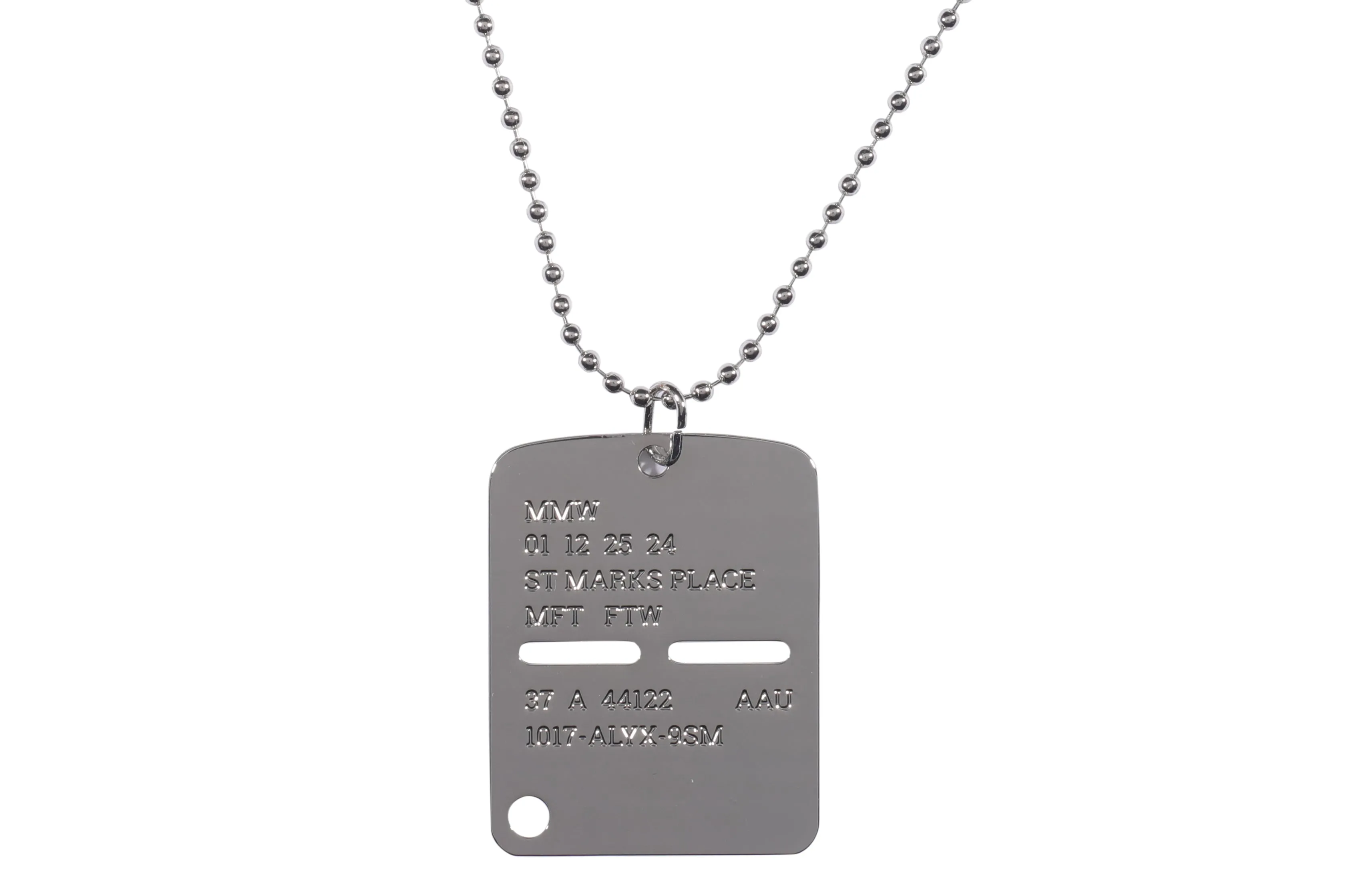 1017 ALYX 9SM Logo Plaque Necklace