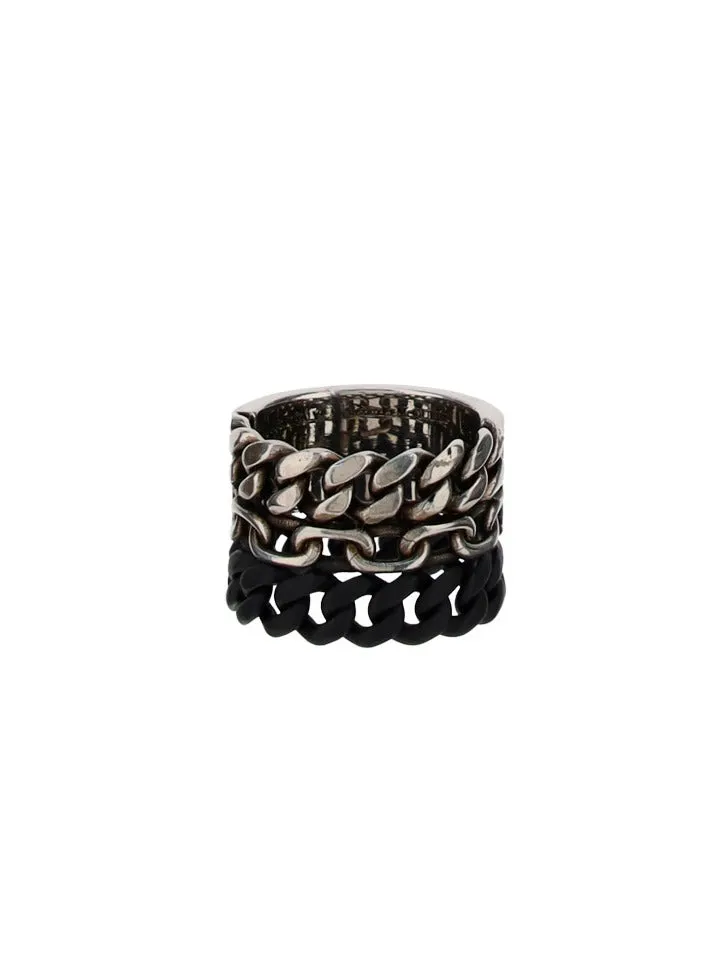 Alexander McQueen Graffiti Logo Chainlink Ring