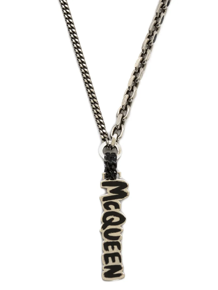 Alexander McQueen Graffiti Logo Necklace