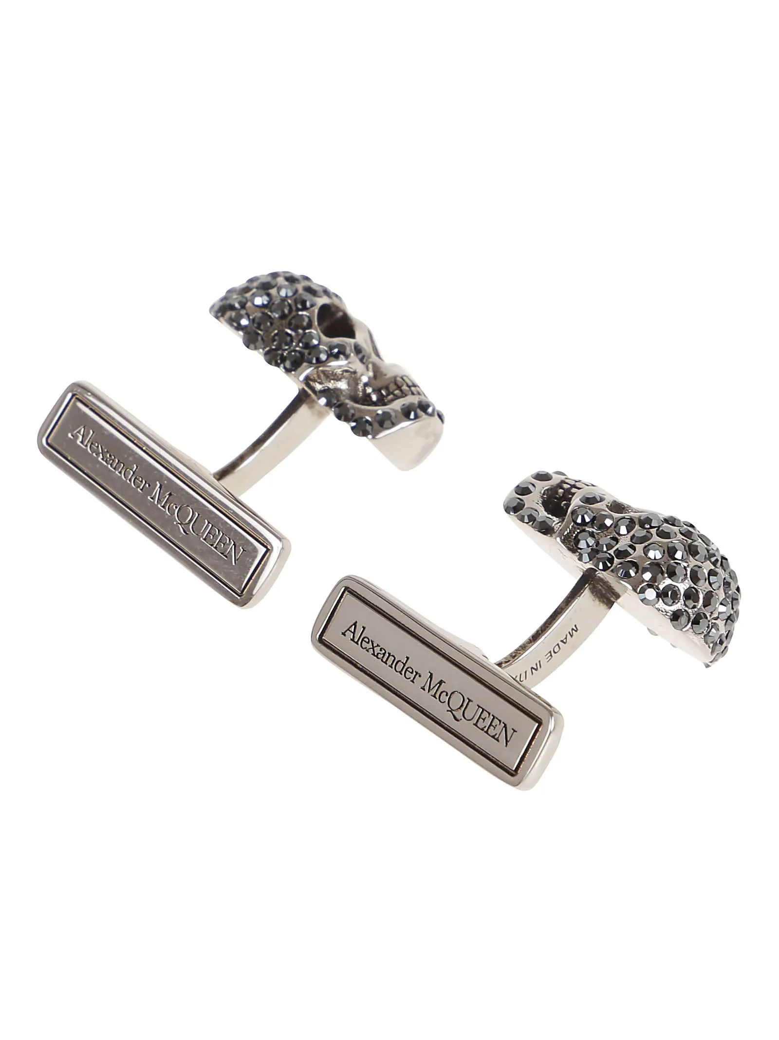 Alexander McQueen Logo Engraved Embellished Cufflinks