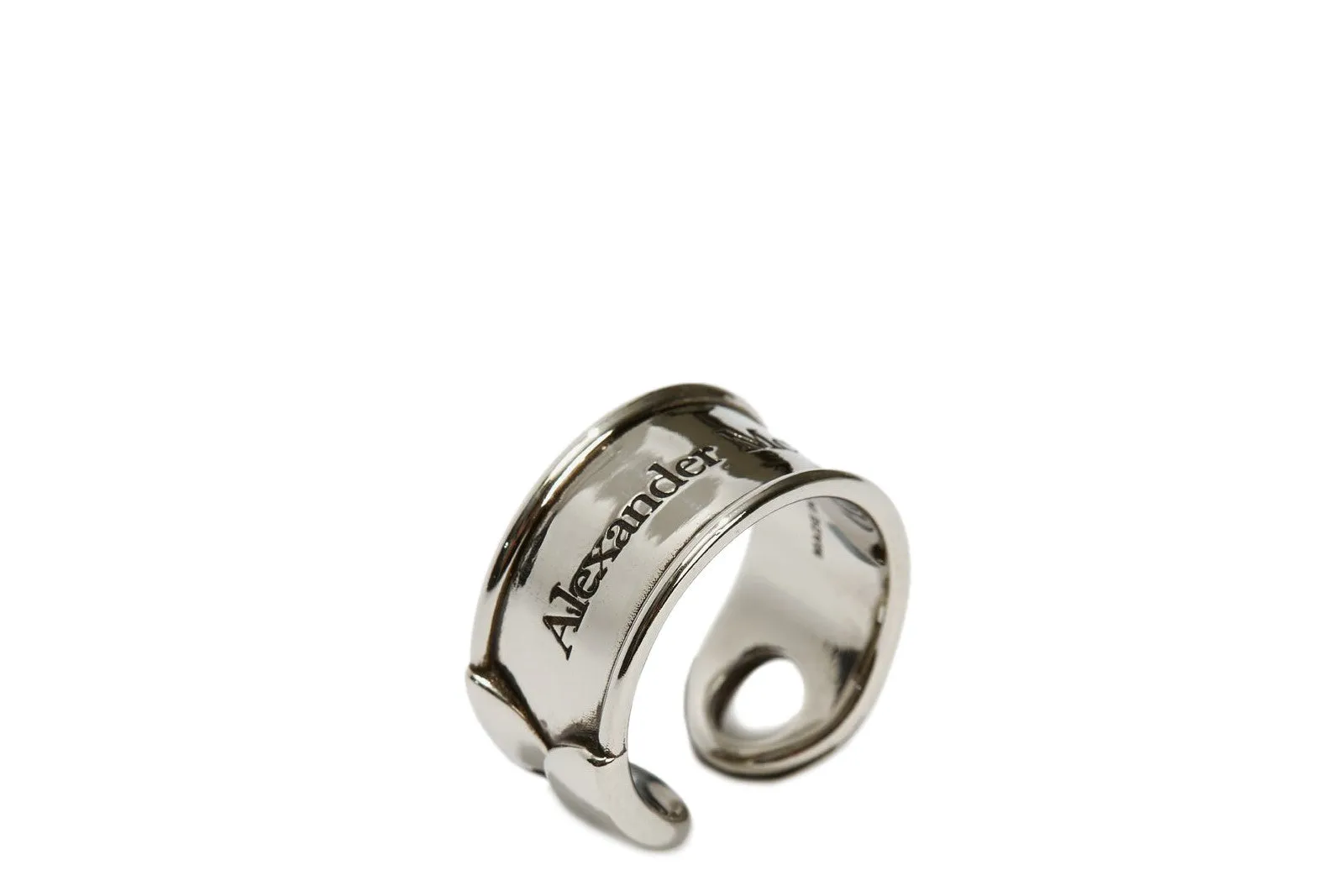 Alexander McQueen Logo Engraved Ring