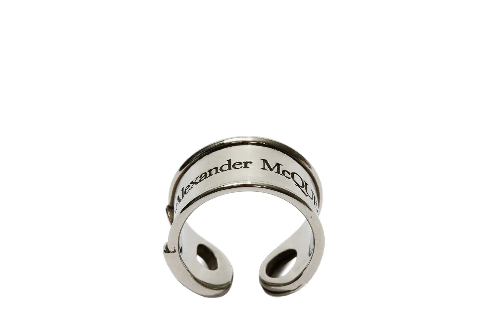 Alexander McQueen Logo Engraved Ring