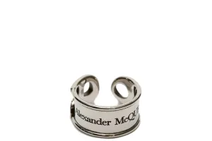 Alexander McQueen Logo Engraved Ring