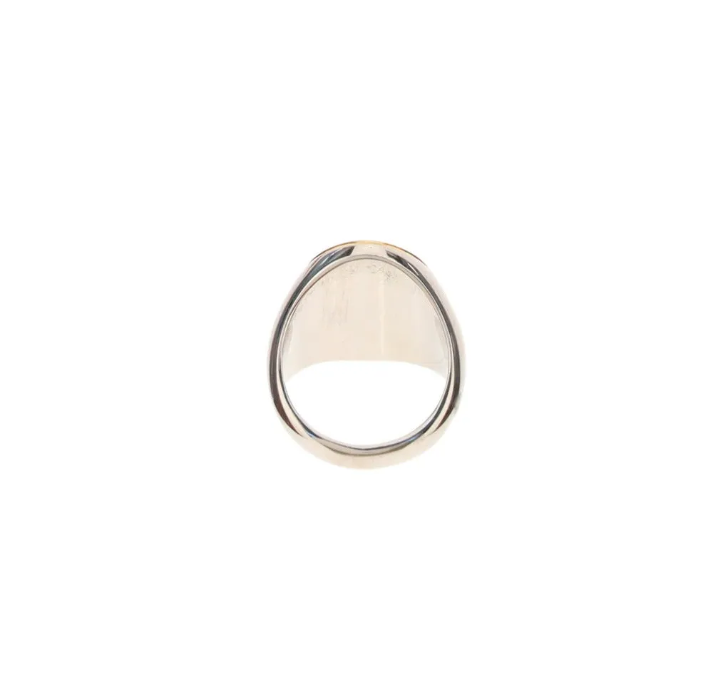 Alexander McQueen Logo Engraved Signet Ring