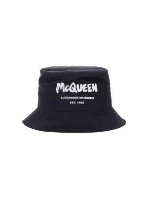Alexander McQueen Logo Printed Bucket Hat