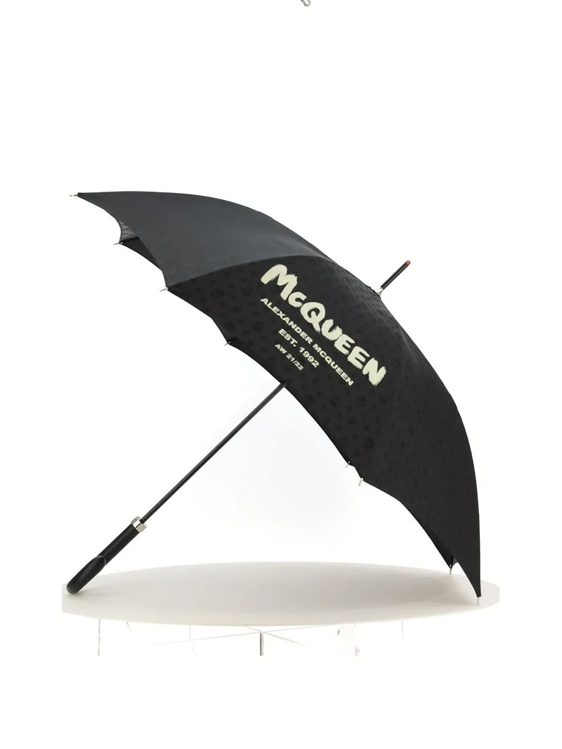 Alexander McQueen Logo Skull Printed Umbrella