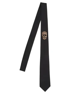 Alexander McQueen Skull Embellished Tie