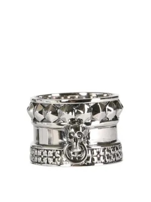 Alexander McQueen Skull Engraved Ring