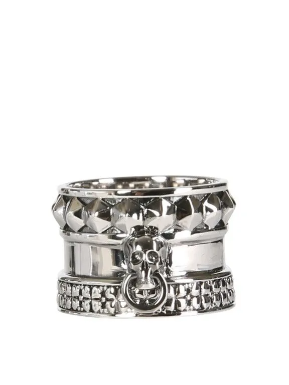 Alexander McQueen Skull Engraved Ring