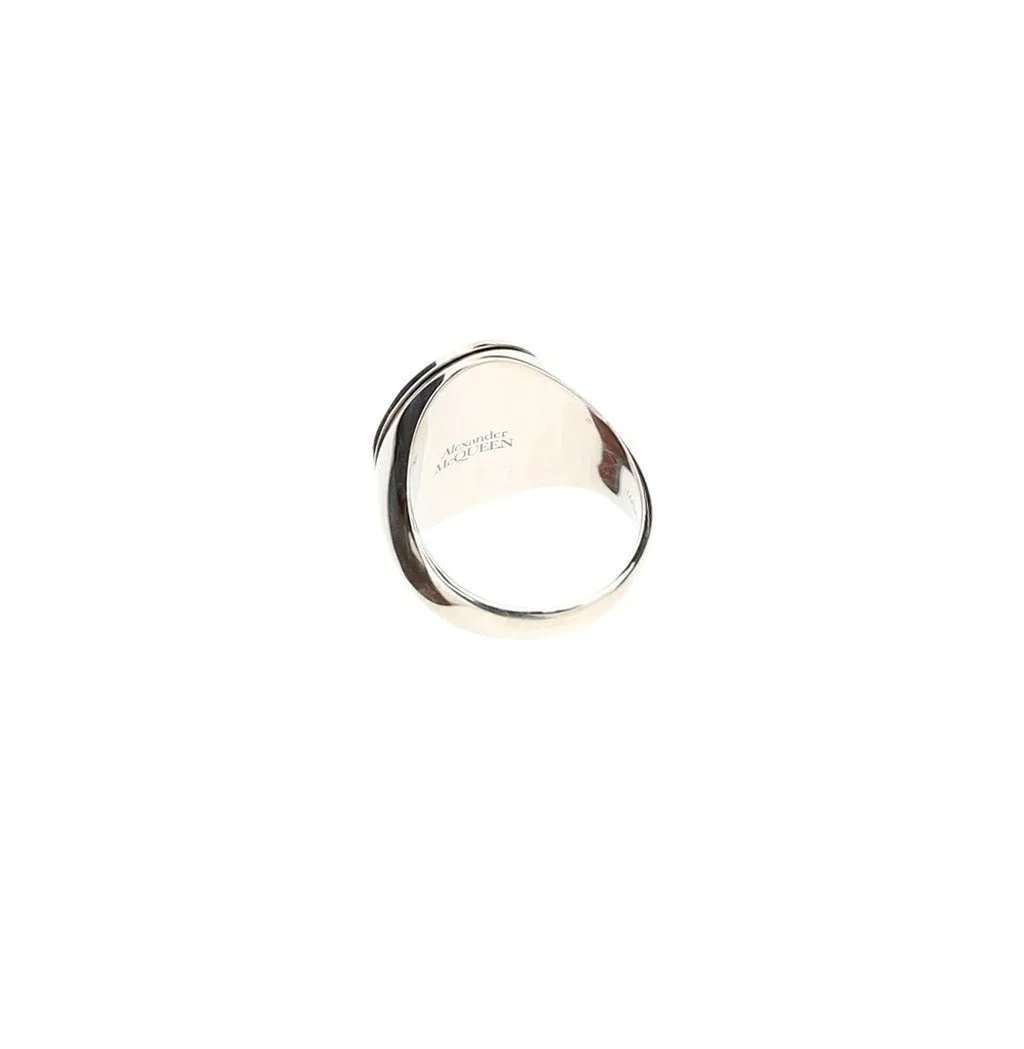 Alexander McQueen Skull-Logo Slip-On Signet Ring