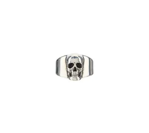 Alexander McQueen Skull Signet Logo Detailed Ring