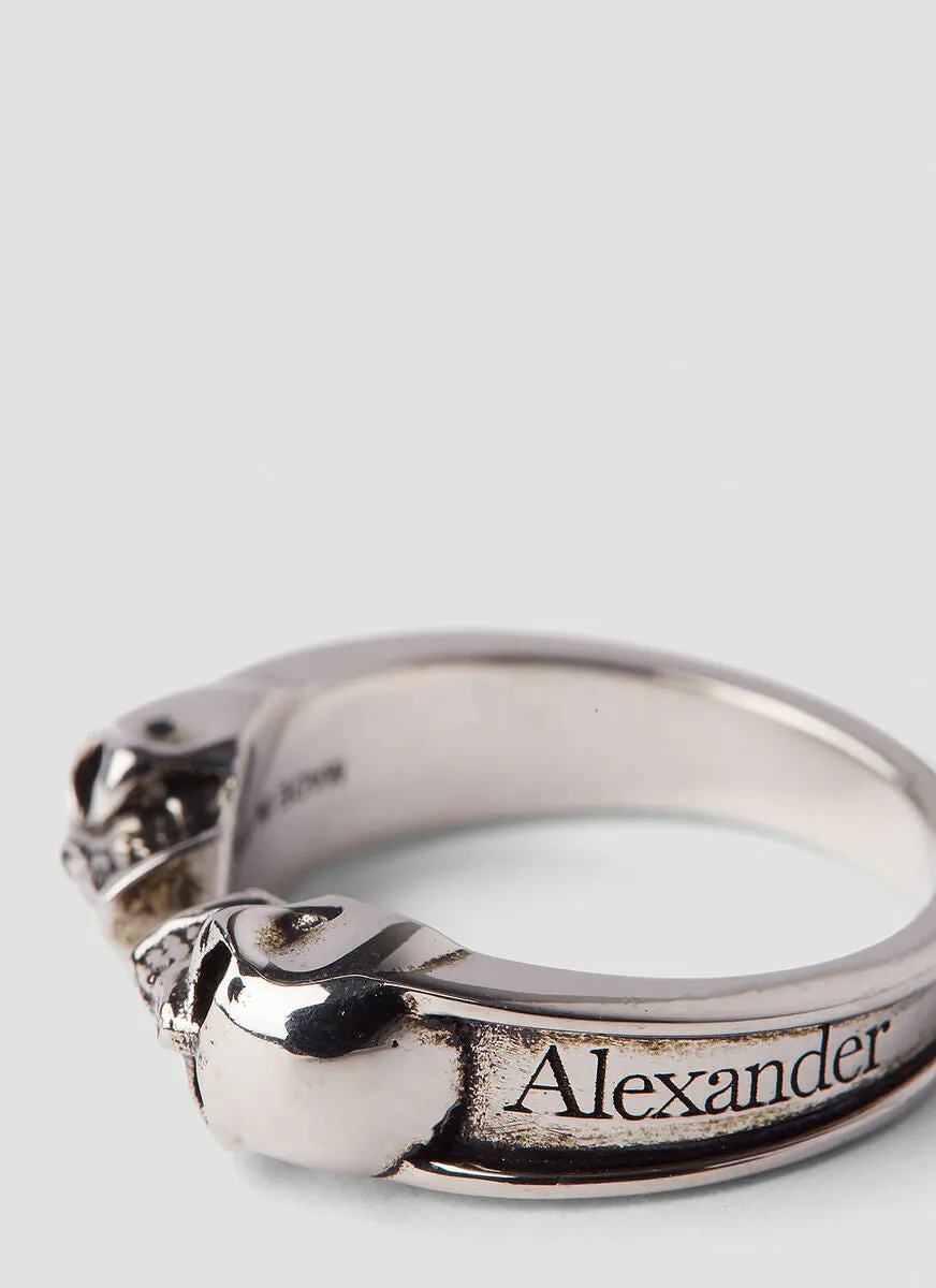 Alexander McQueen Twill Skull Ring