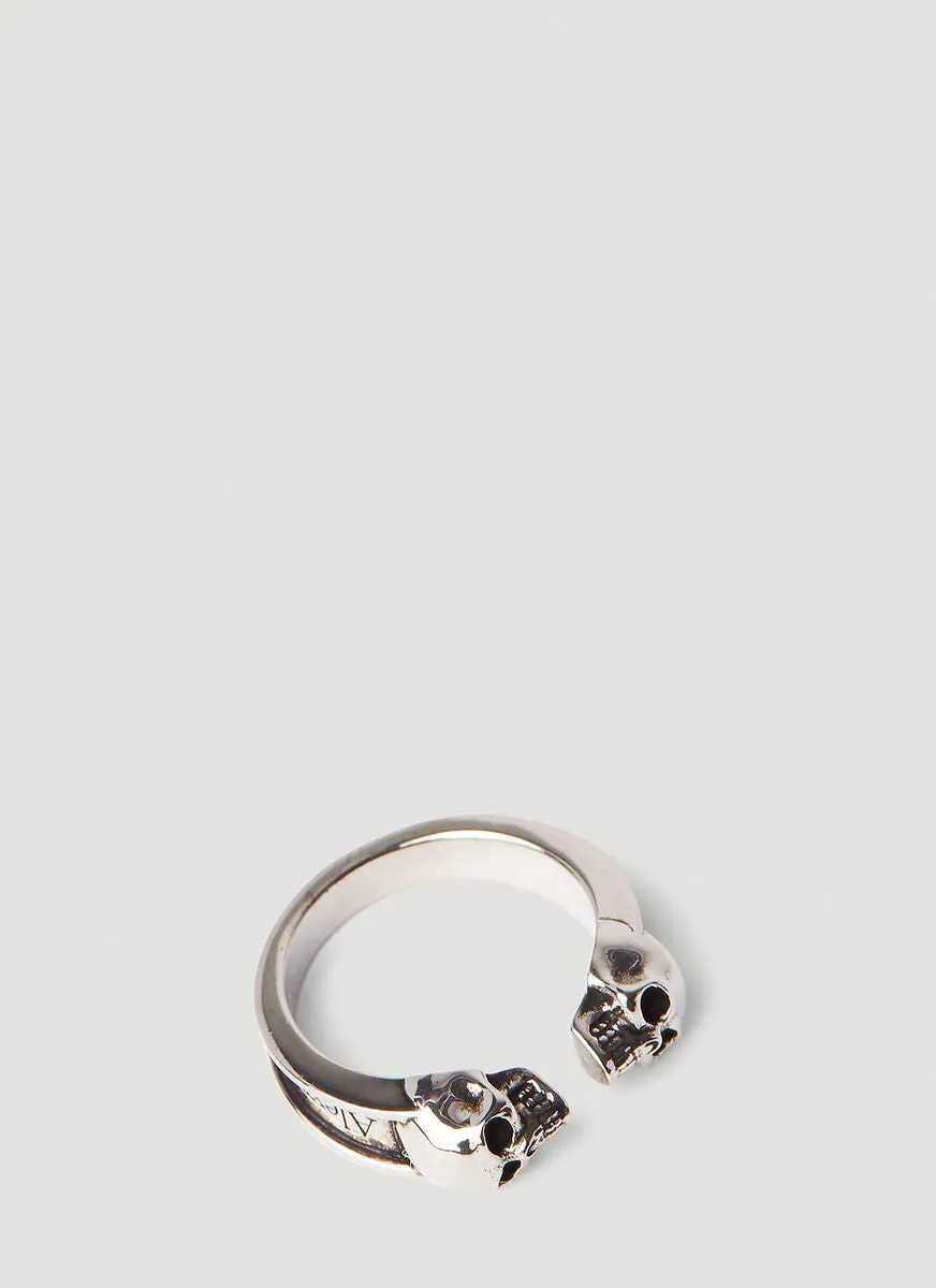 Alexander McQueen Twill Skull Ring