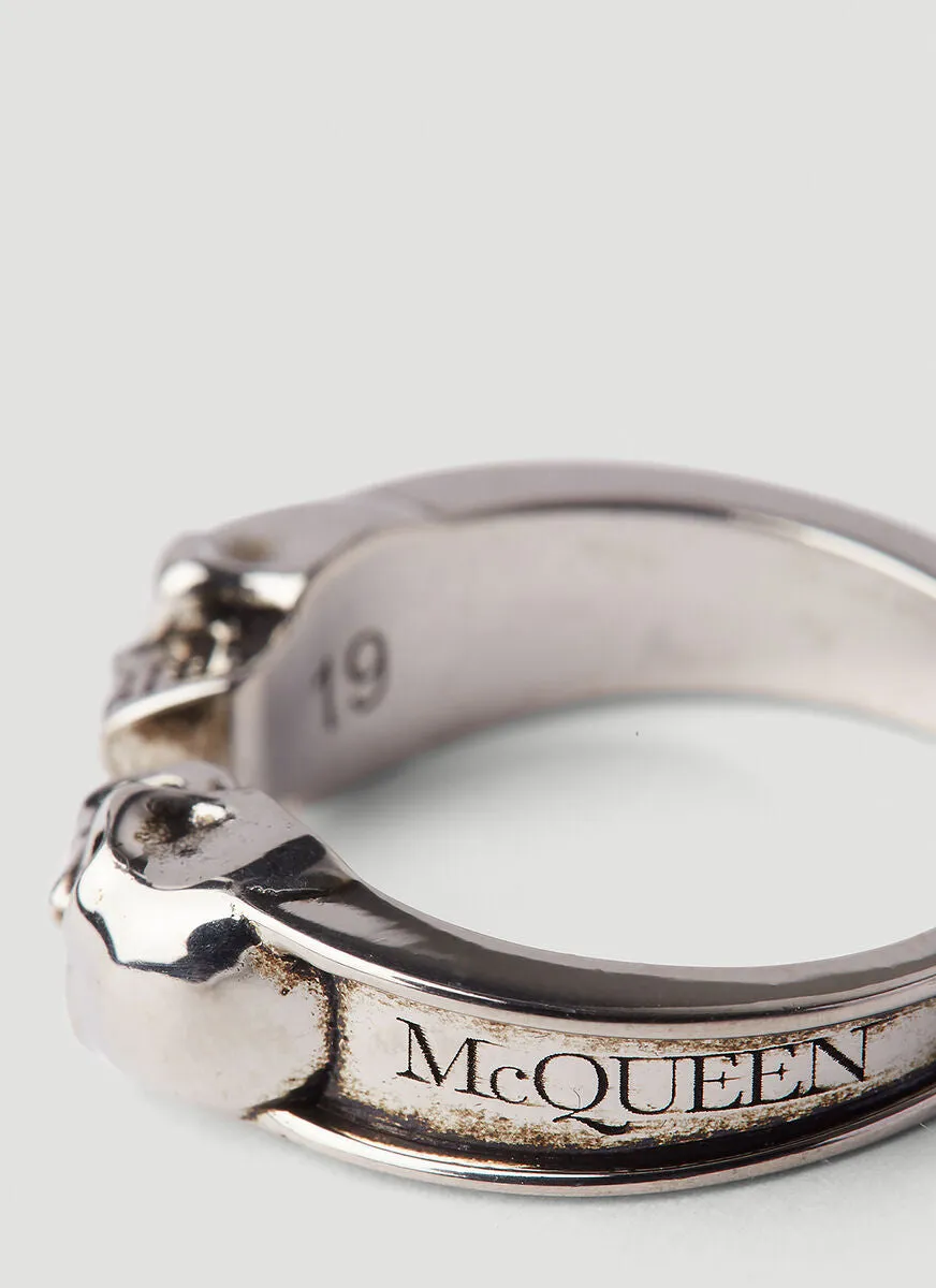 Alexander McQueen Twill Skull Ring