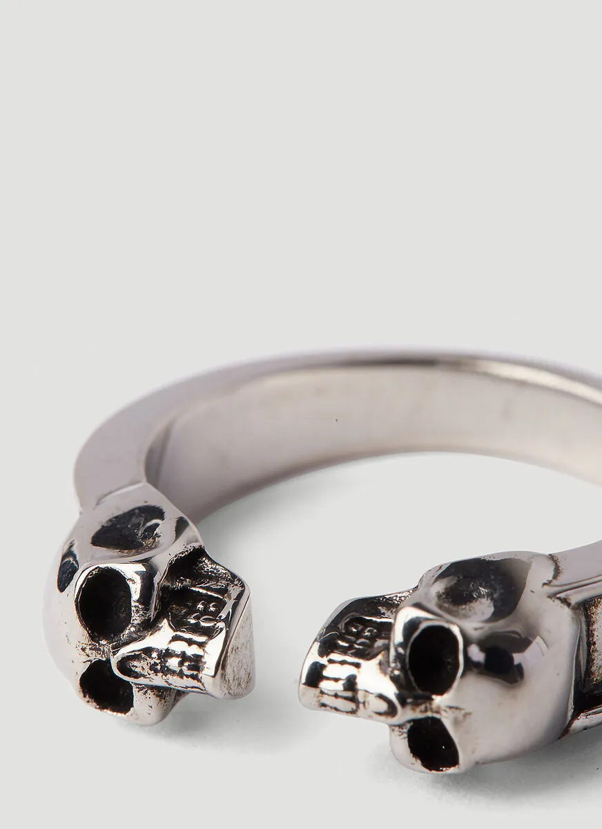 Alexander McQueen Twill Skull Ring