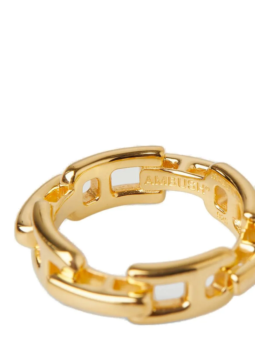 Ambush A Chain Logo Detailed Ring