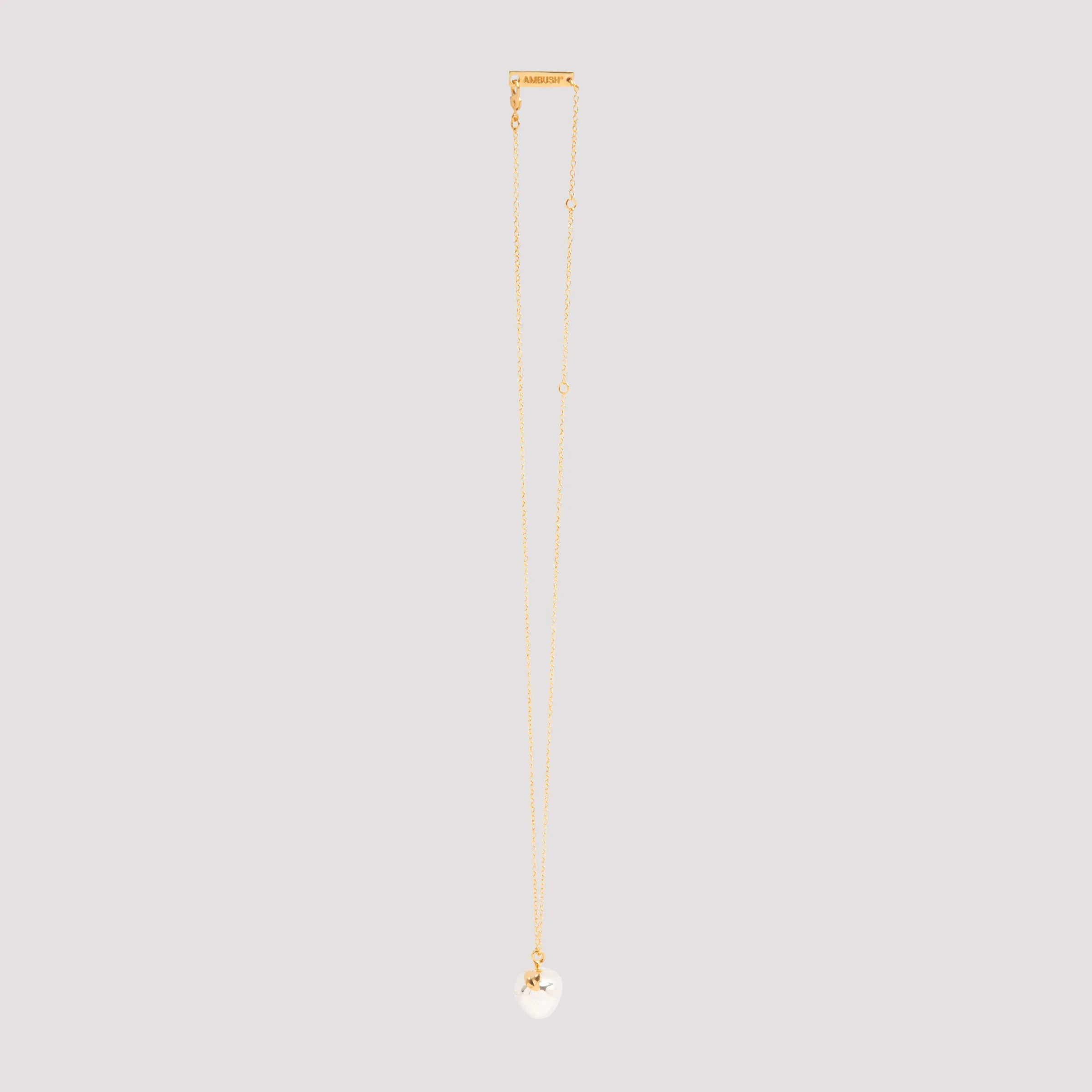 Ambush Logo Engraved Apple Charm Necklace