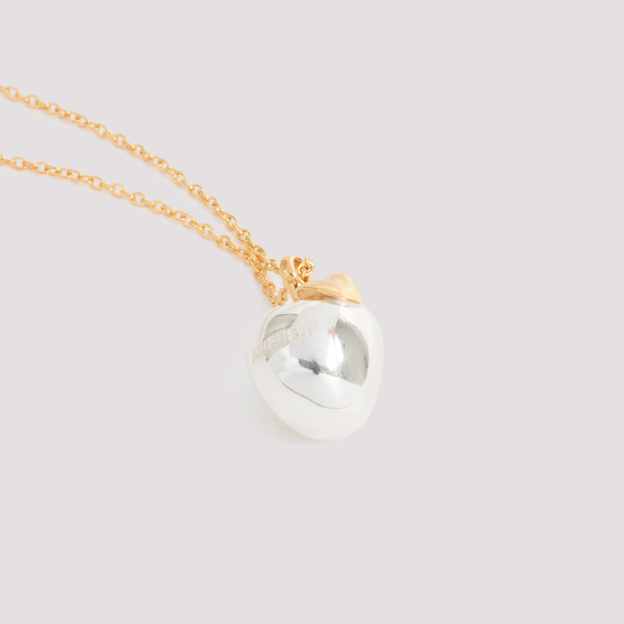 Ambush Logo Engraved Apple Charm Necklace