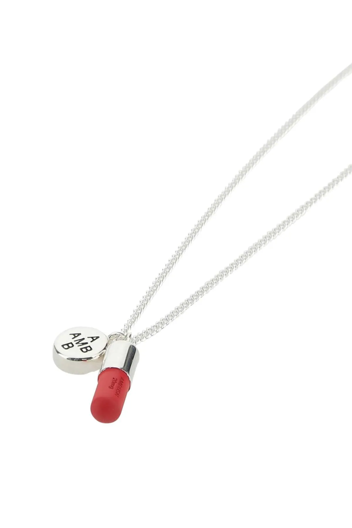 Ambush Pill Charm 2 Logo Detailed Necklace