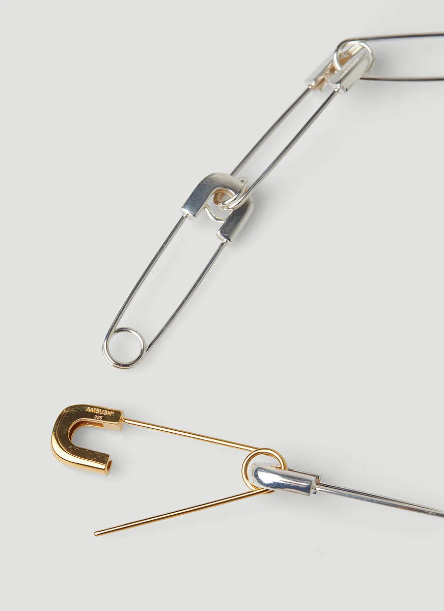 Ambush Safety Pin Link Necklace