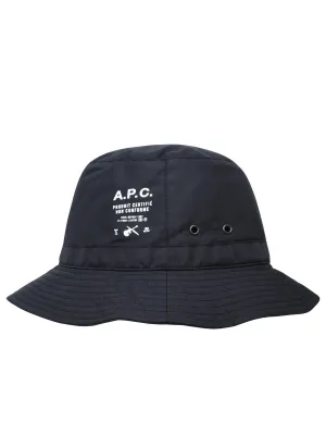 A.P.C. Logo Print Wide Brim Hat