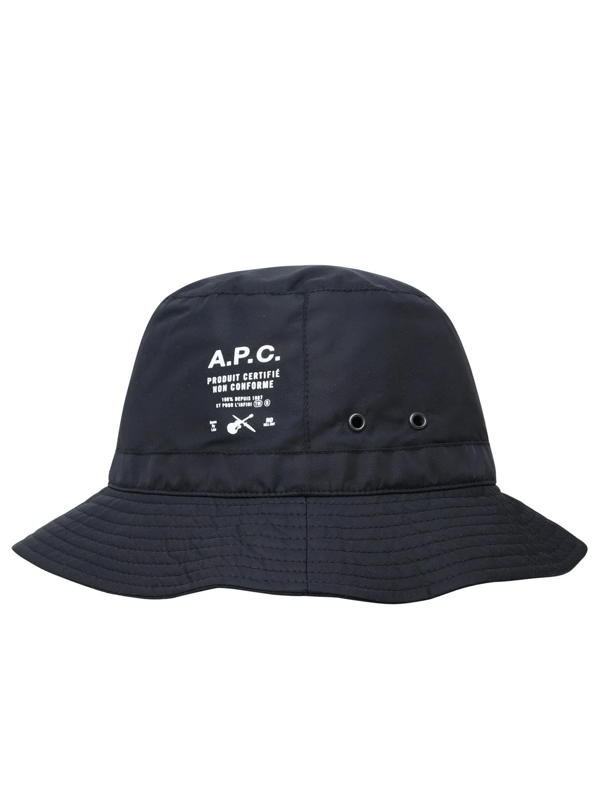 A.P.C. Logo Print Wide Brim Hat