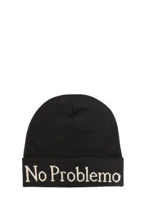 Aries Hat Slogan Intarsia Knit Beanie