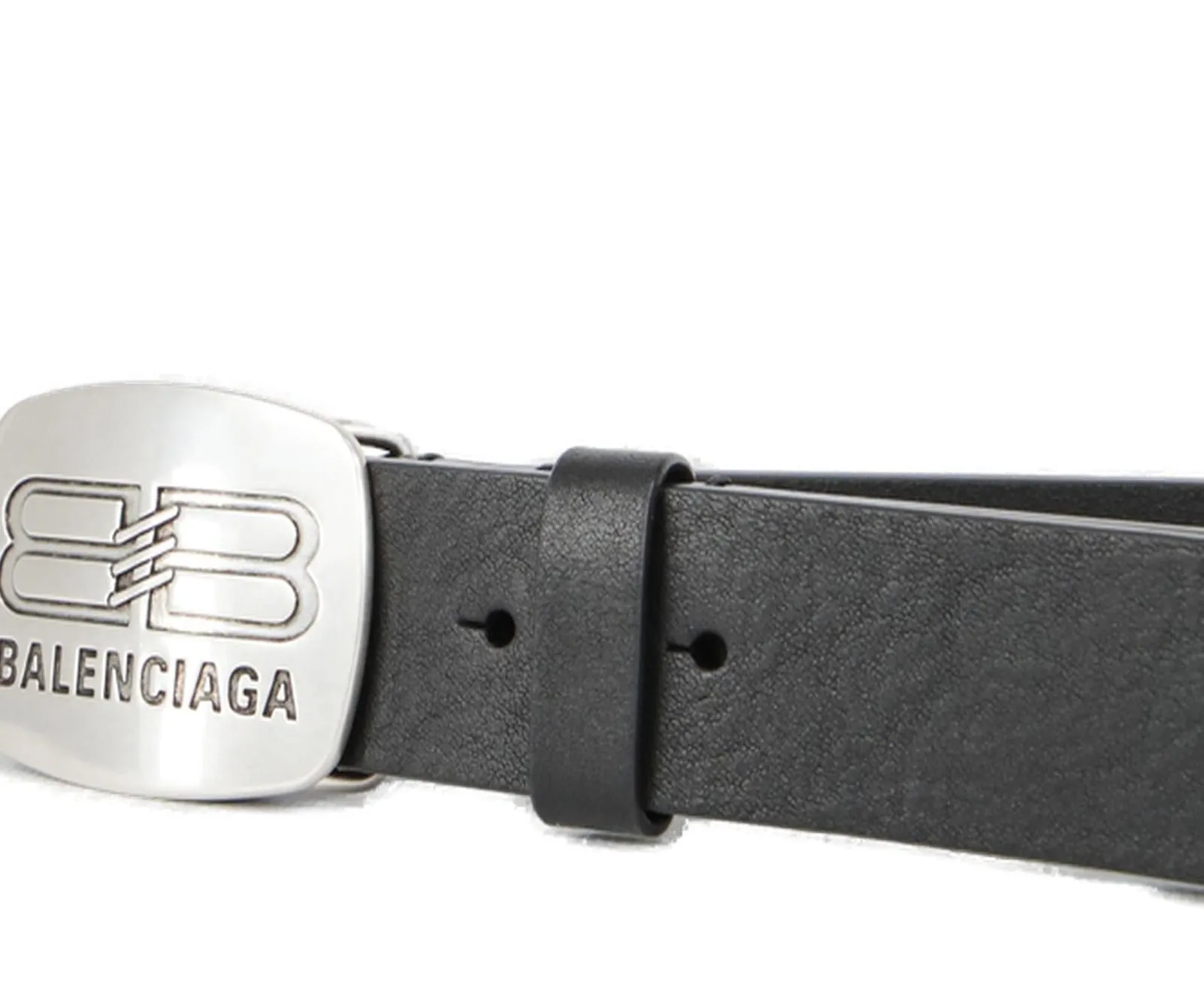 Balenciaga BB Logo Engraved Buckle Belt