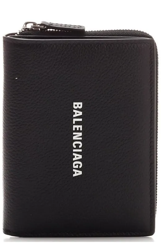 Balenciaga Cash Logo Compact Wallet