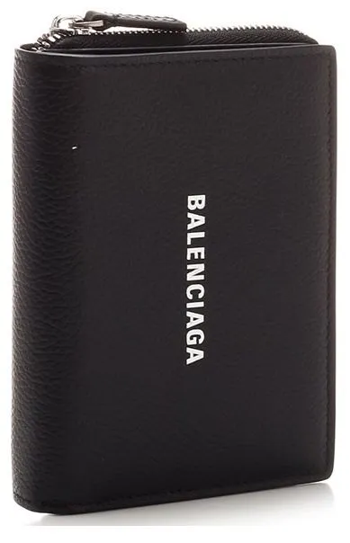 Balenciaga Cash Logo Compact Wallet