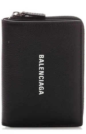 Balenciaga Cash Logo Compact Wallet