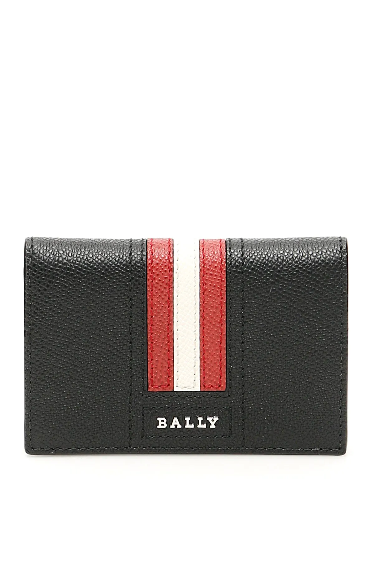 Bally Logo Embossed Striped Wallet