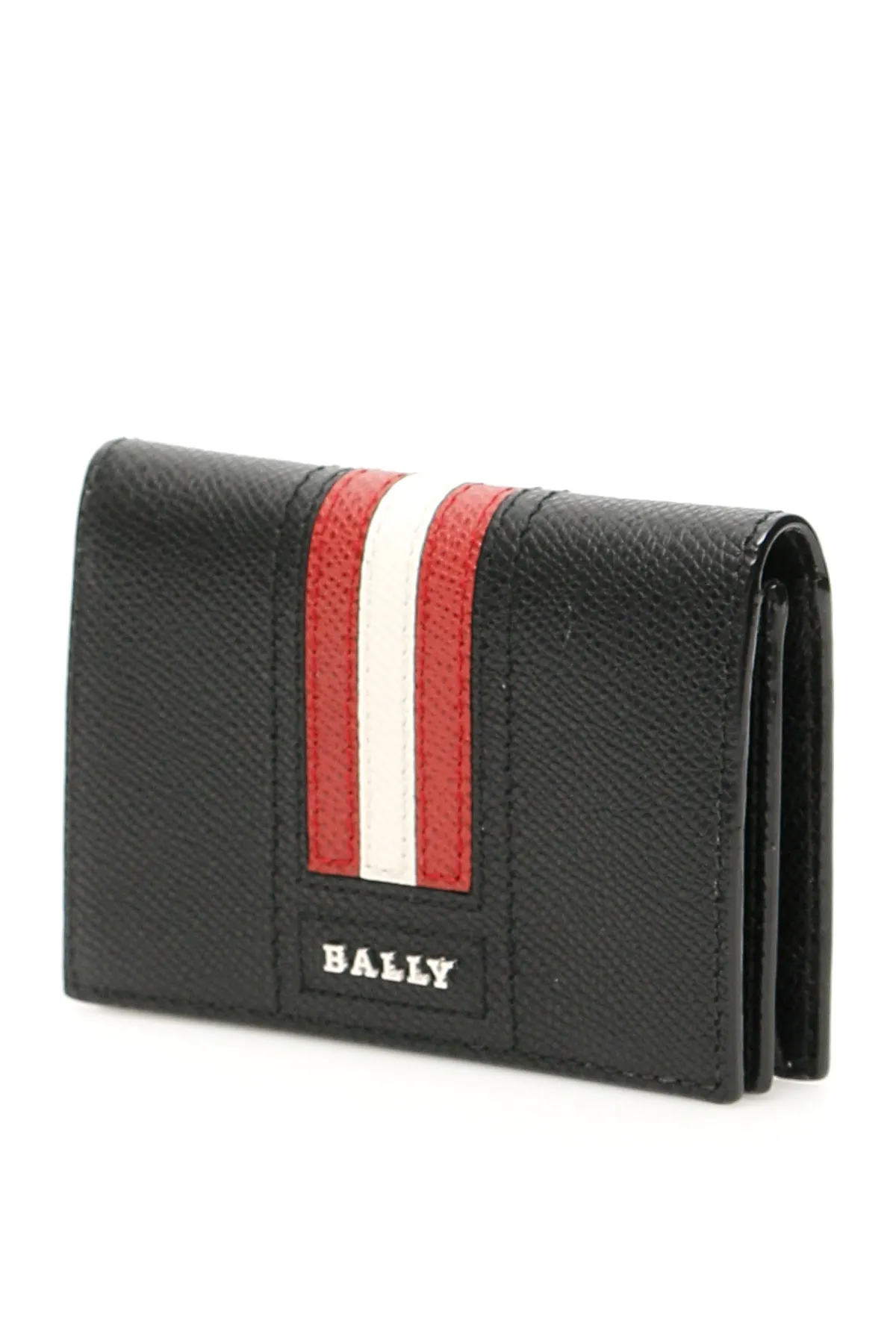 Bally Logo Embossed Striped Wallet