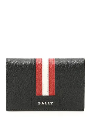 Bally Logo Embossed Striped Wallet