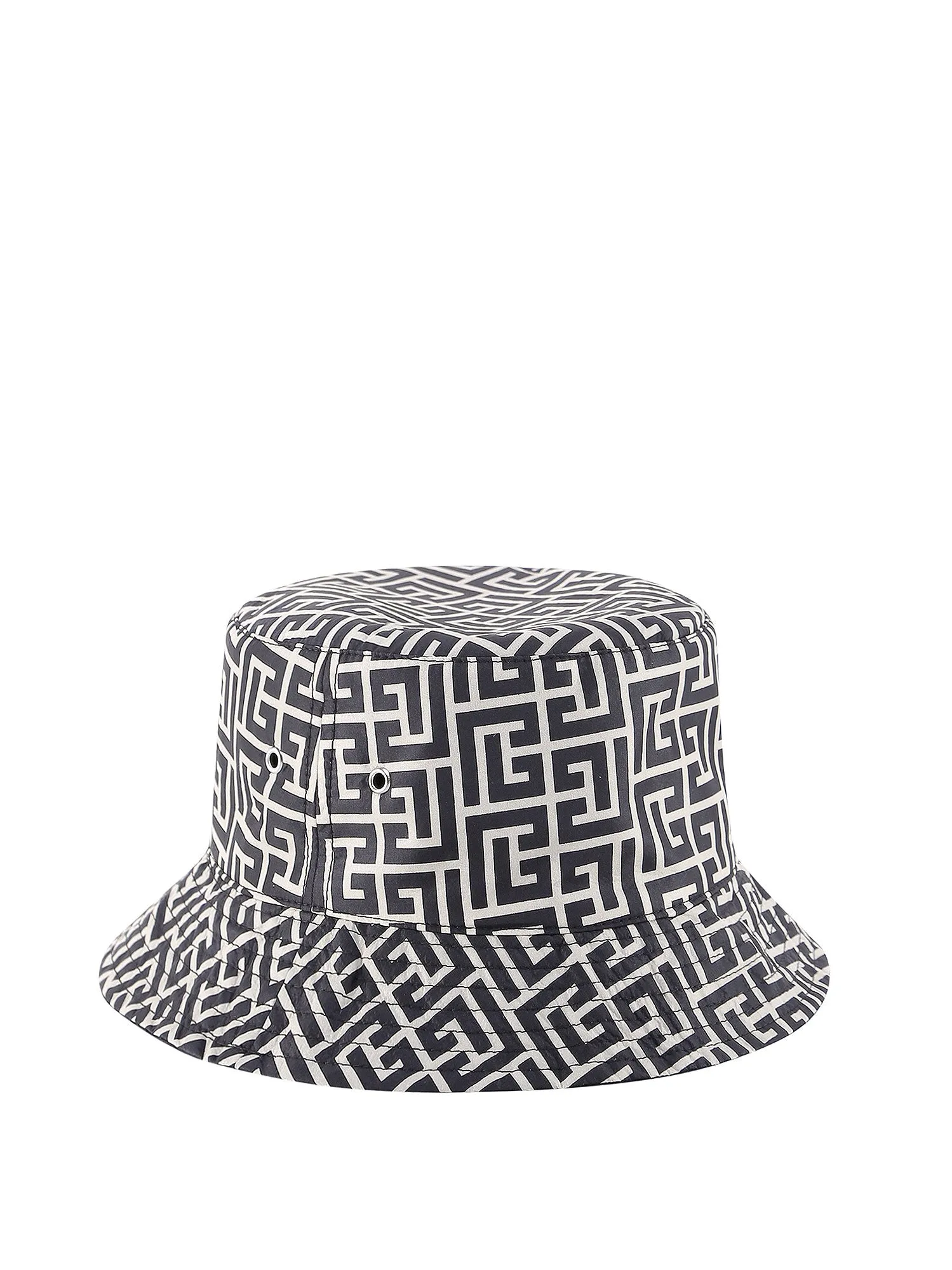 Balmain Monogram Pattern Flat Peak Bucket Hat
