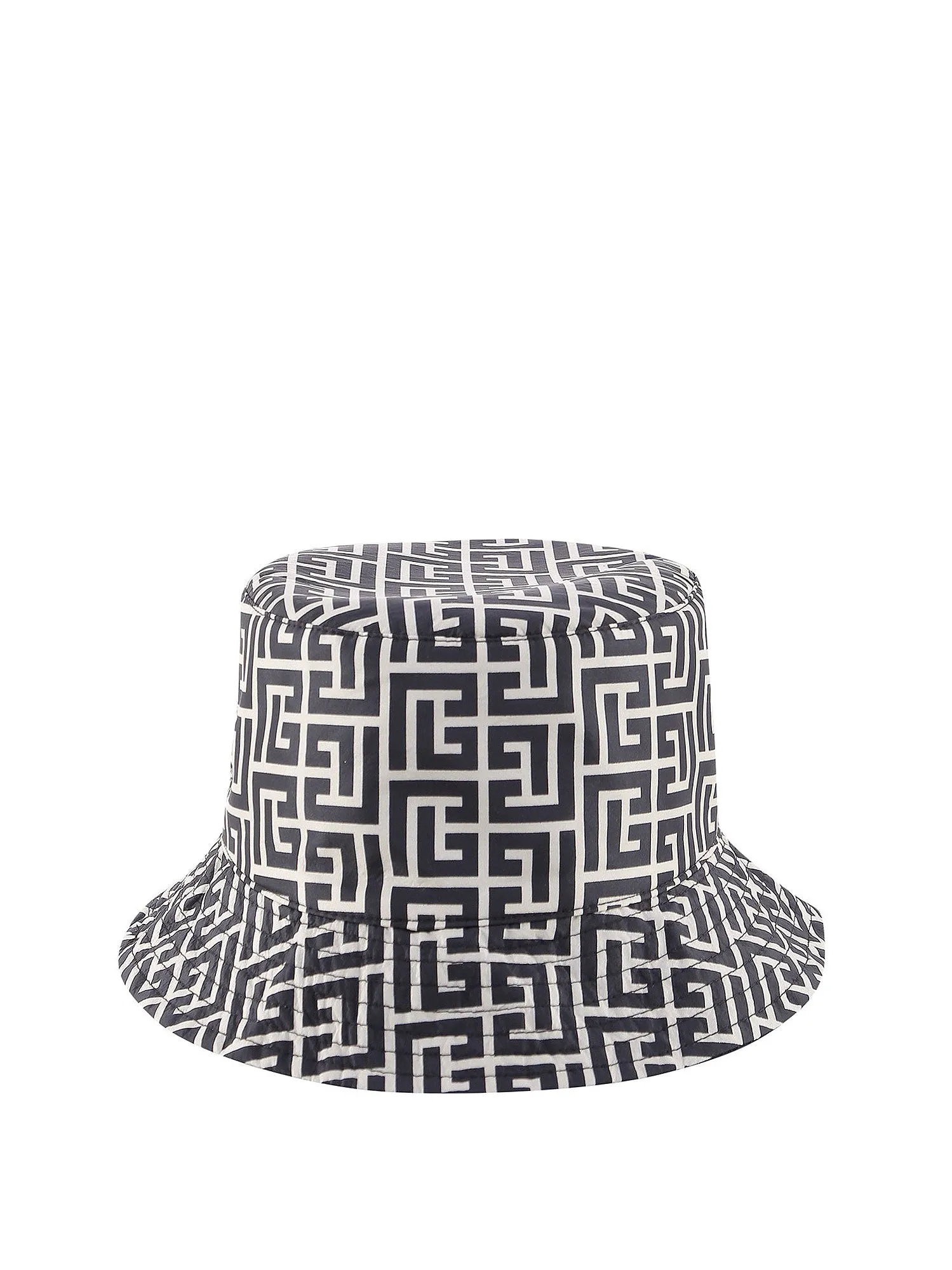 Balmain Monogram Pattern Flat Peak Bucket Hat