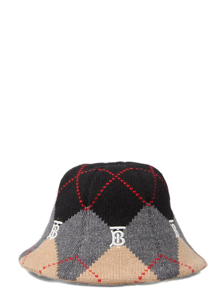 Burberry Argyle Intarsia Bucket Hat