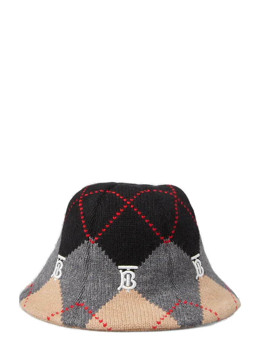 Burberry Argyle Intarsia Bucket Hat