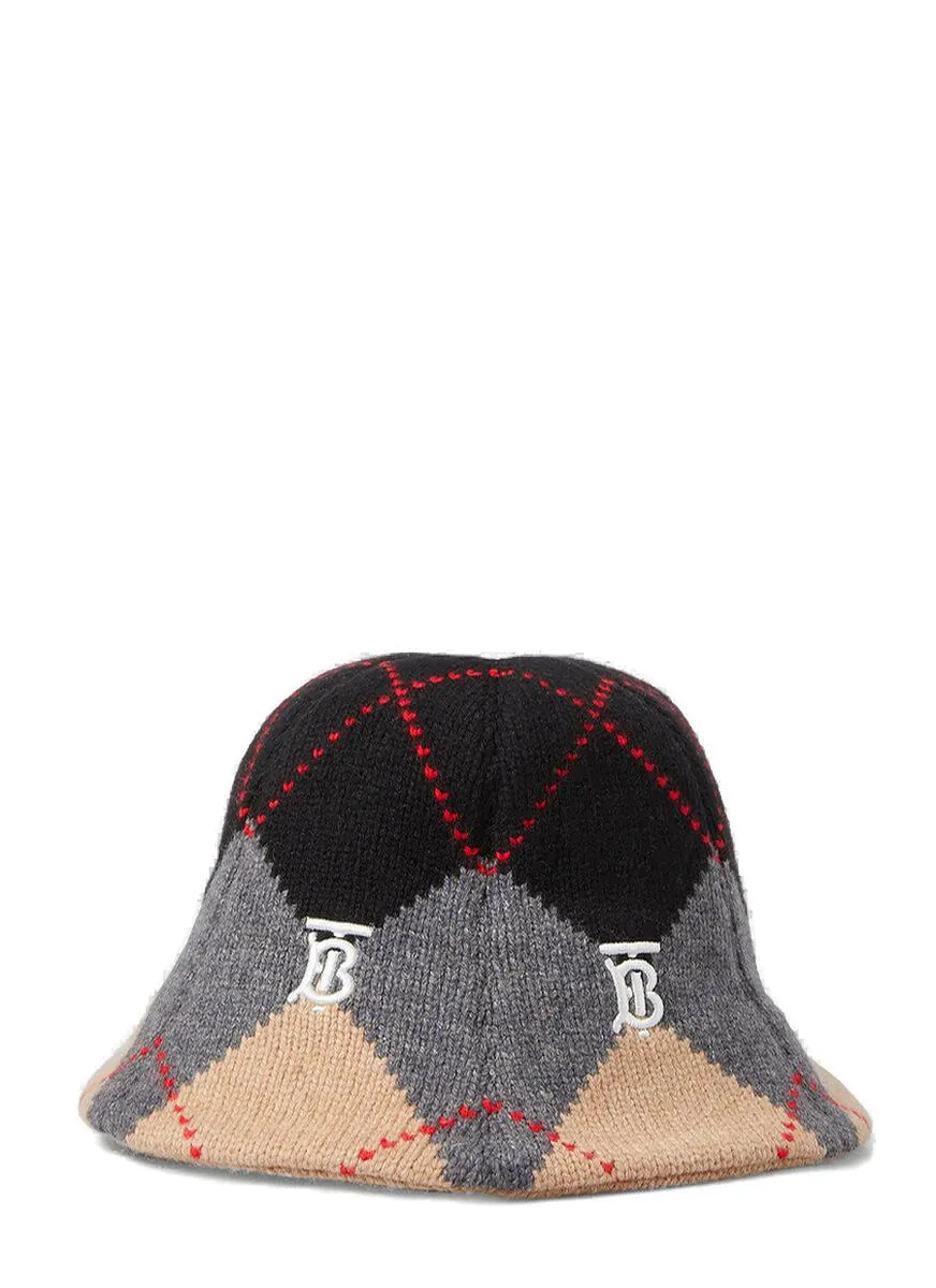 Burberry Argyle Intarsia Bucket Hat