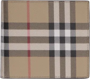 Burberry Checked Bifold Wallet