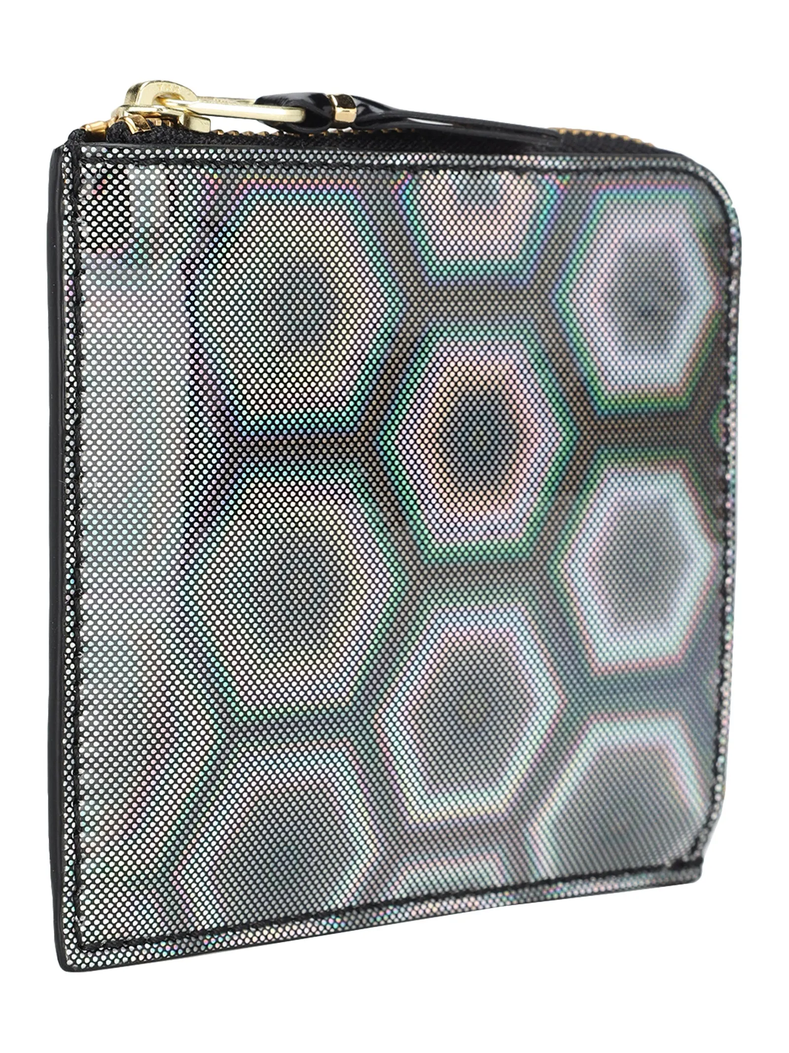 Comme des Garons Wallet Holographic Motif Zip Around Wallet