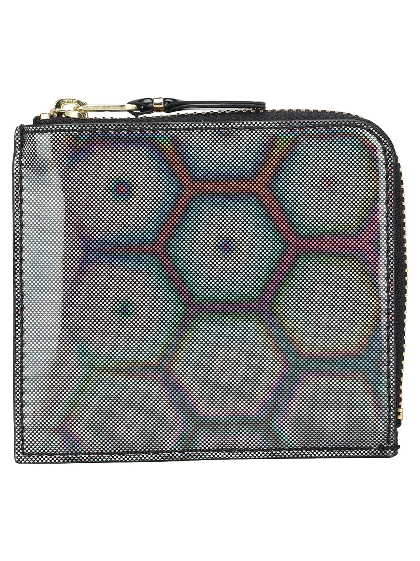 Comme des Garons Wallet Holographic Motif Zip Around Wallet