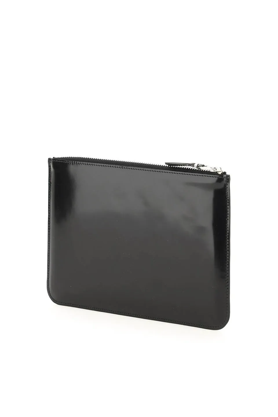 Comme des Garons Wallet Logo Embossed Zipped Pouch