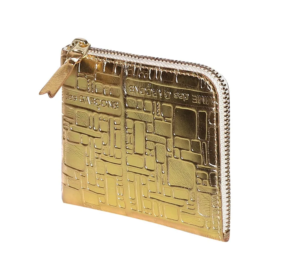 Comme des Garons Wallet Logo Embossed Zipped Wallet
