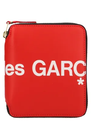 Comme des Garons Wallet Logo Print Zipped Wallet