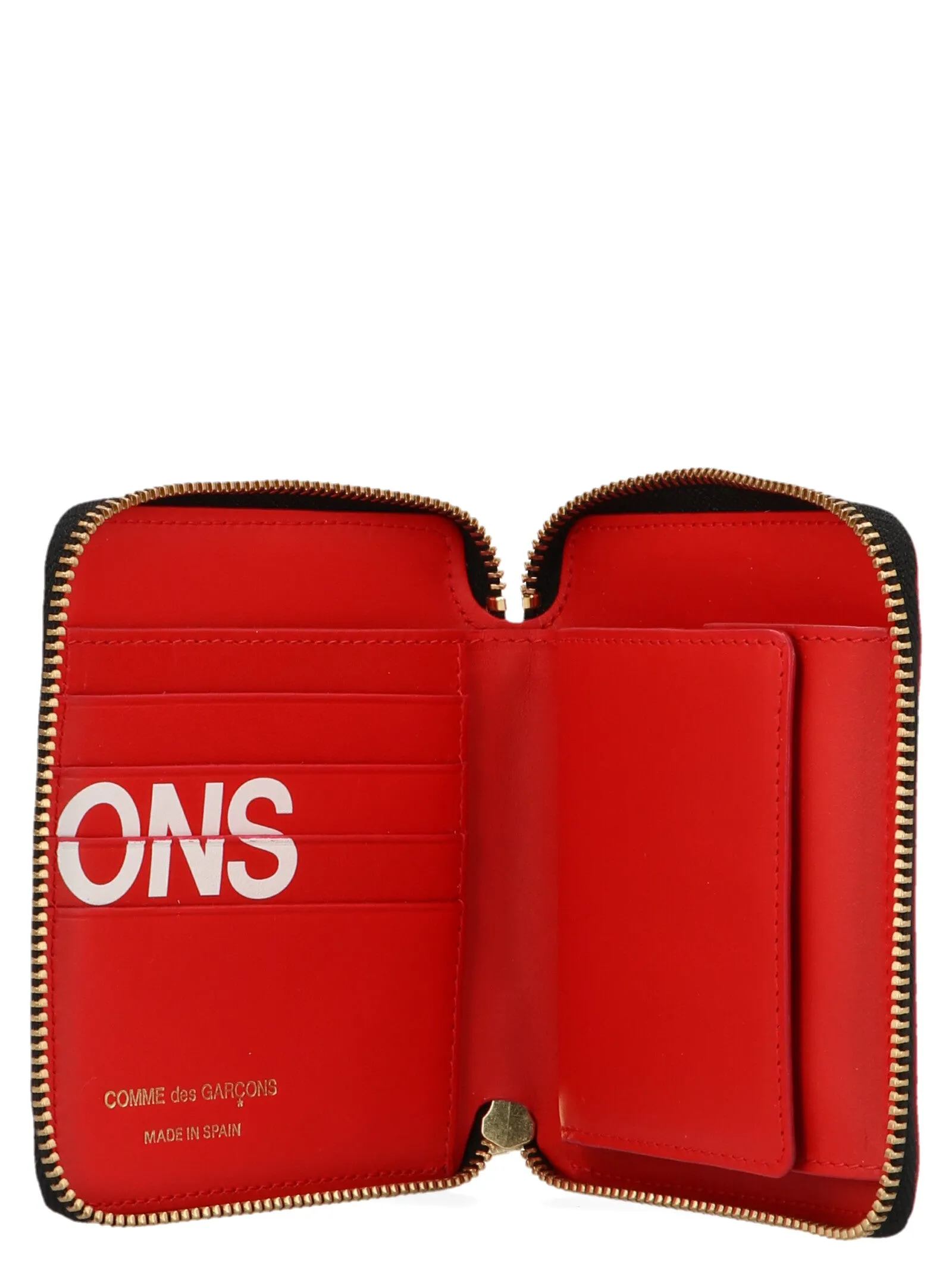Comme des Garons Wallet Logo Print Zipped Wallet