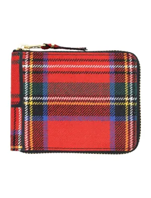 Comme des Garons Wallet Tartan Bifold Wallet