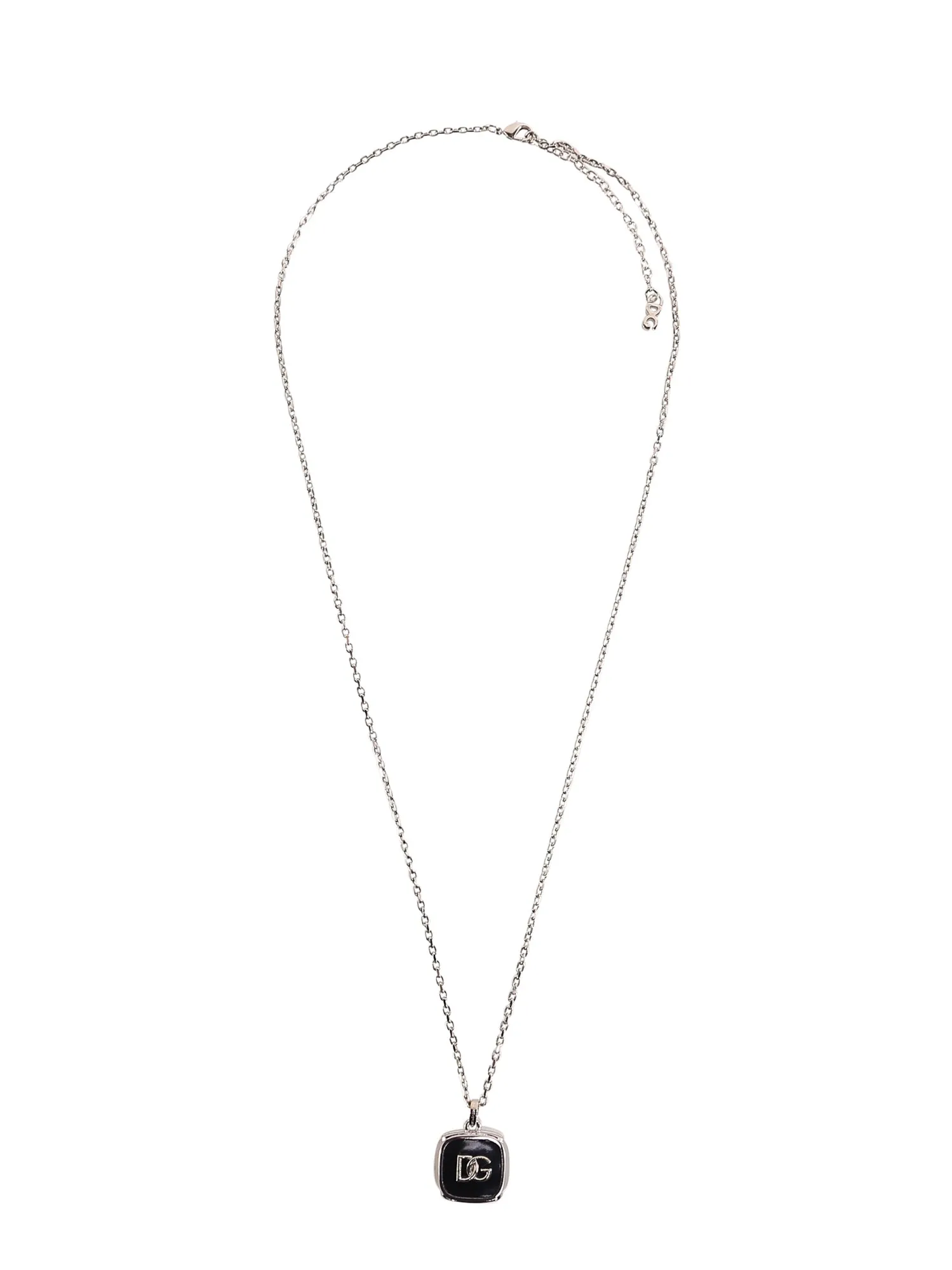 Dolce & Gabbana Logo Plaque Charm Necklace