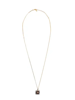 Dolce & Gabbana Logo Plaque Charm Necklace