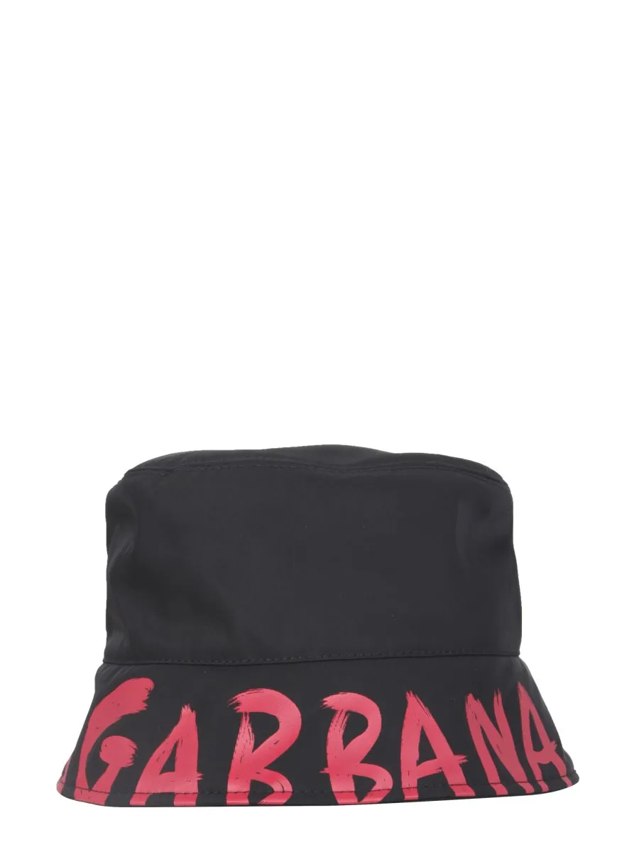 Dolce & Gabbana Logo Printed Bucket Hat